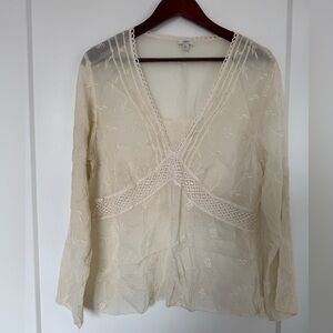 J Jill Boho Blouse Size L